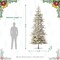 10FT/8FT Deluxe Pre-Lit Flocked Slim Fir Artificial LED Christmas Tree With the Remote Controller, Three Function